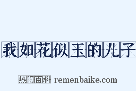 我如花似玉的儿子是什么意思的图片